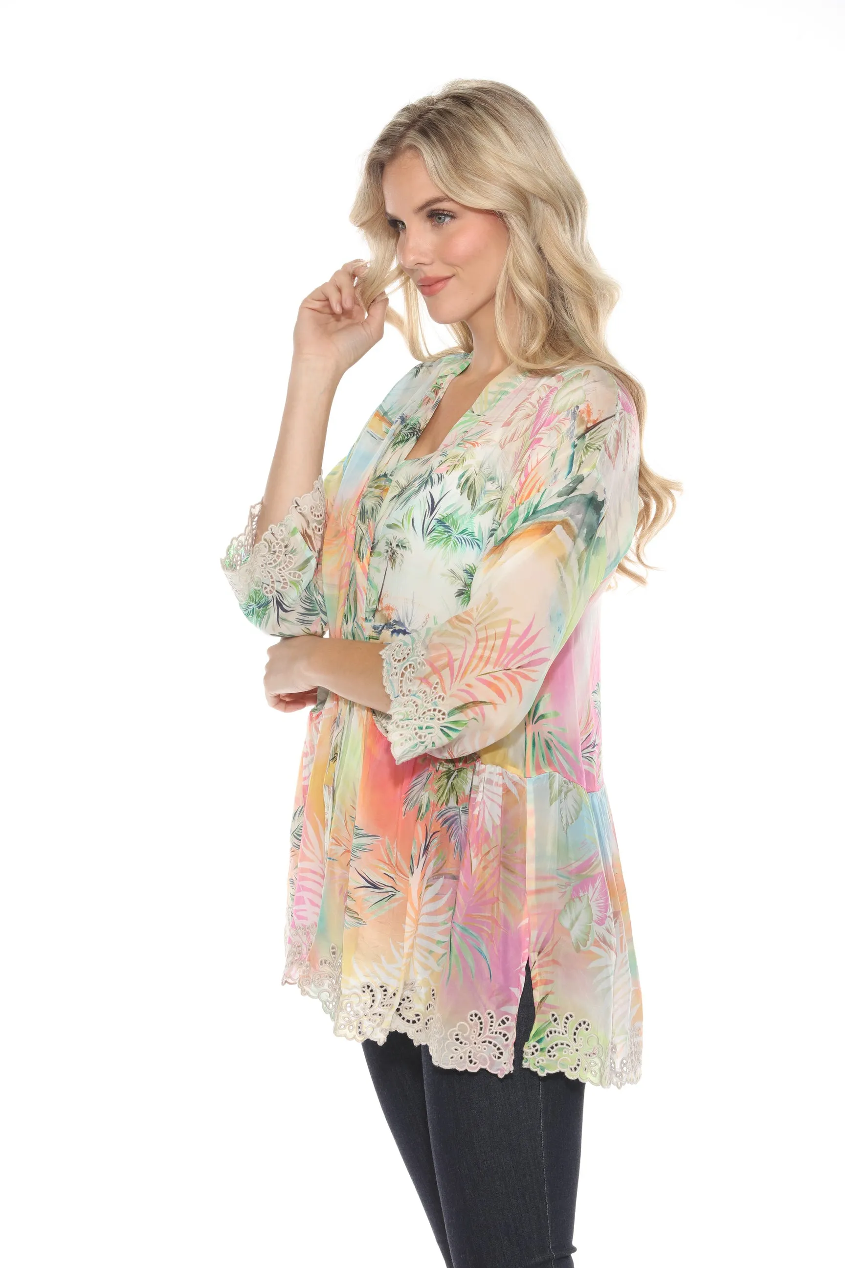 Johnny Was Tia Tropical Print Kimono C41924B5