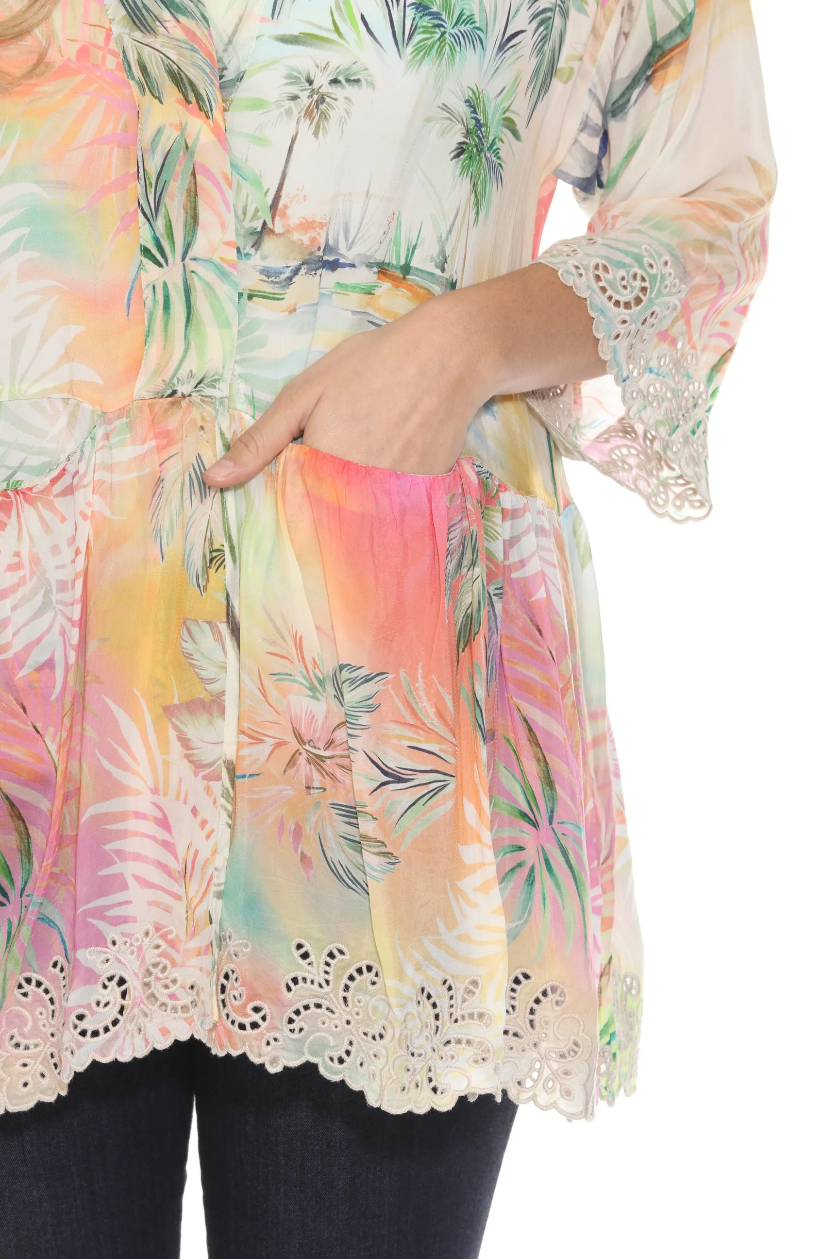 Johnny Was Tia Tropical Print Kimono C41924B5