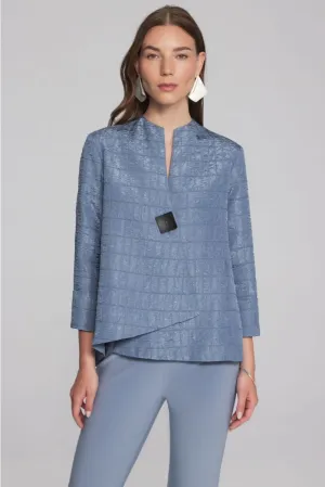 Joseph Ribkoff Quilted 3/4 Sleeve Asymmetric Swing Jacket 233792S24