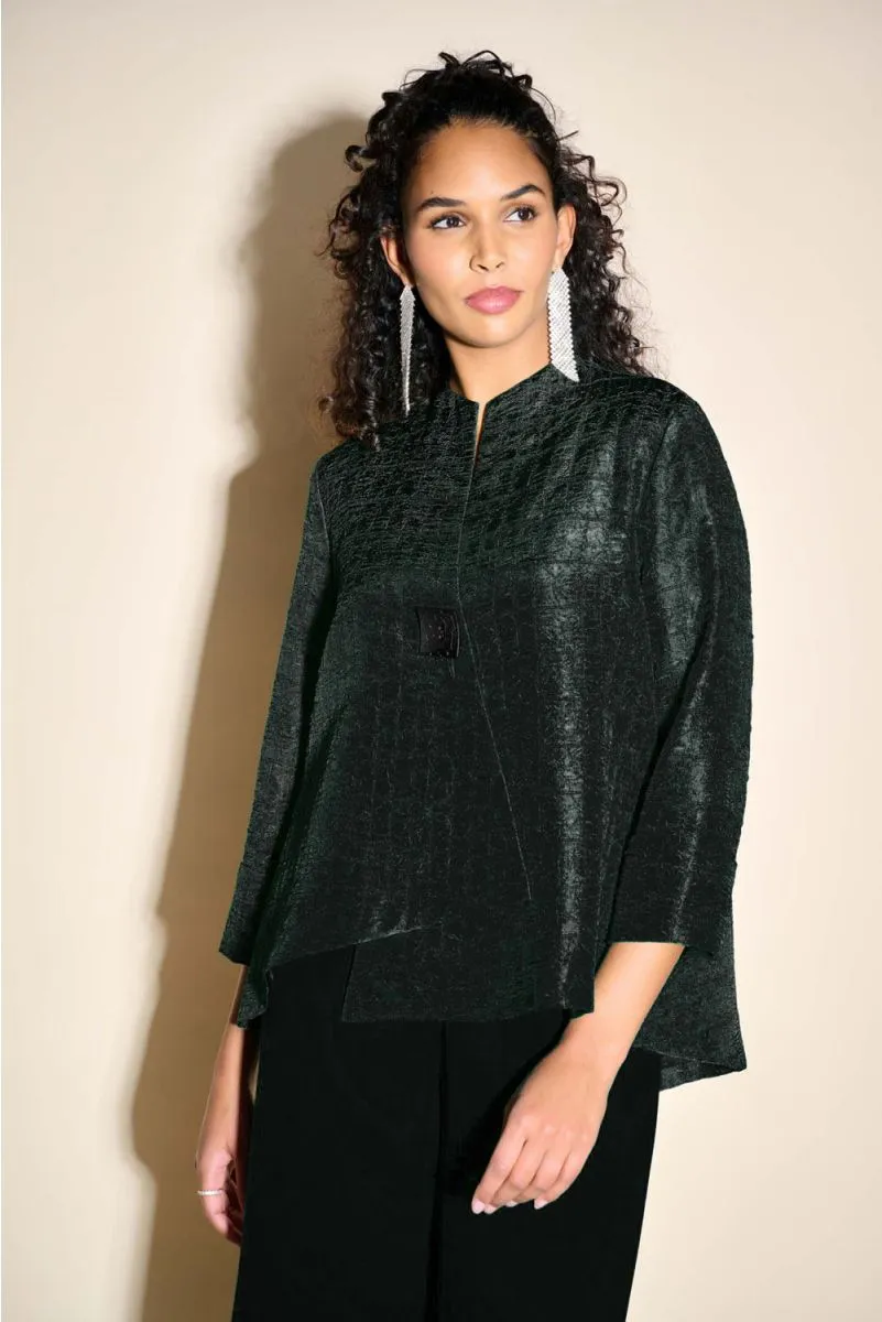 Joseph Ribkoff Quilted 3/4 Sleeve Asymmetric Swing Jacket 233792S24