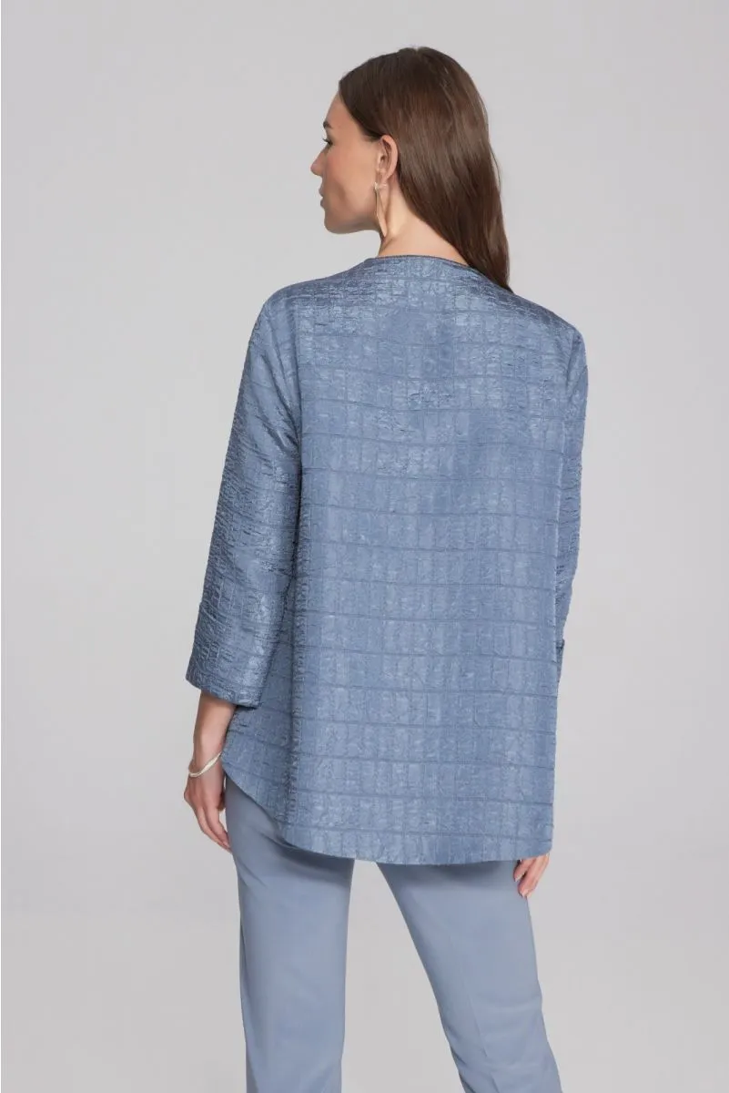 Joseph Ribkoff Quilted 3/4 Sleeve Asymmetric Swing Jacket 233792S24