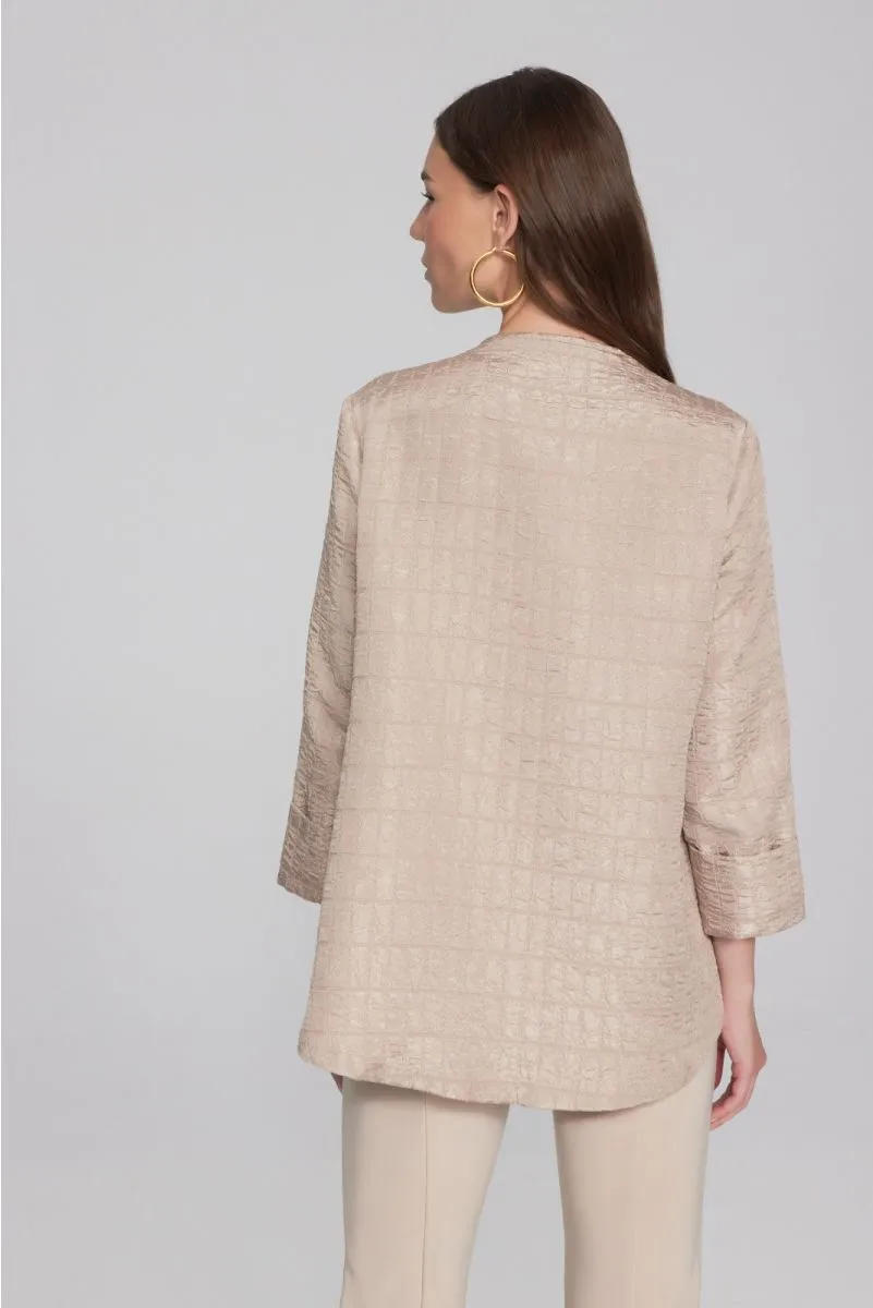 Joseph Ribkoff Quilted 3/4 Sleeve Asymmetric Swing Jacket 233792S24