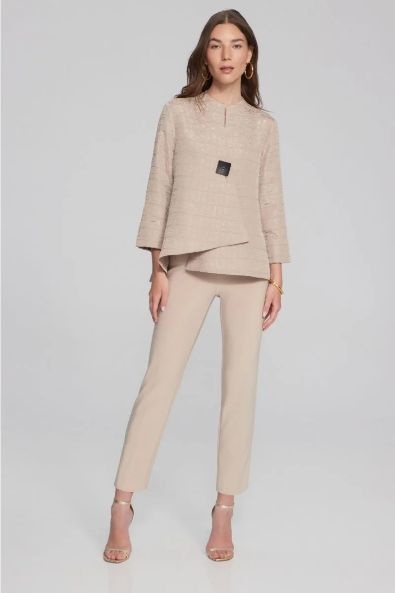 Joseph Ribkoff Quilted 3/4 Sleeve Asymmetric Swing Jacket 233792S24