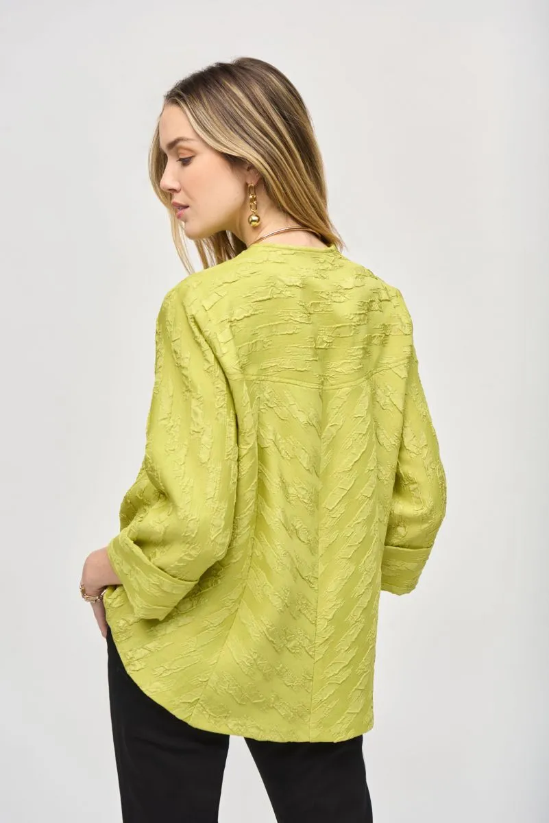 Joseph Ribkoff Textured 3/4 Sleeve Asymmetric Swing Jacket 243128