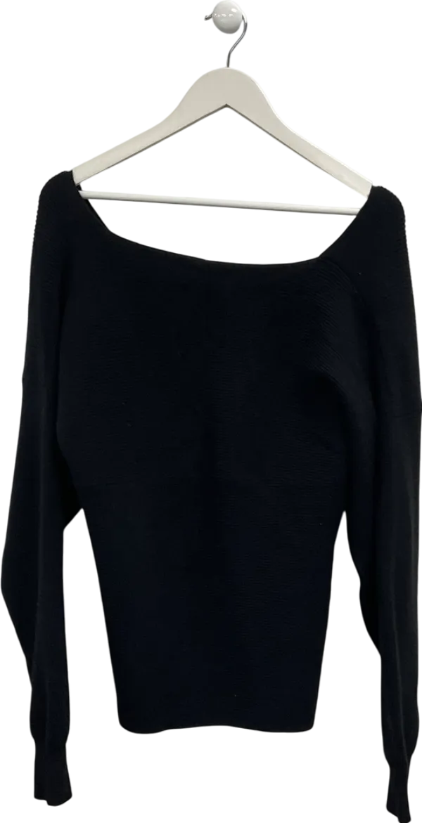 Jovonna London Black Anita Crossover Jumper UK S/M