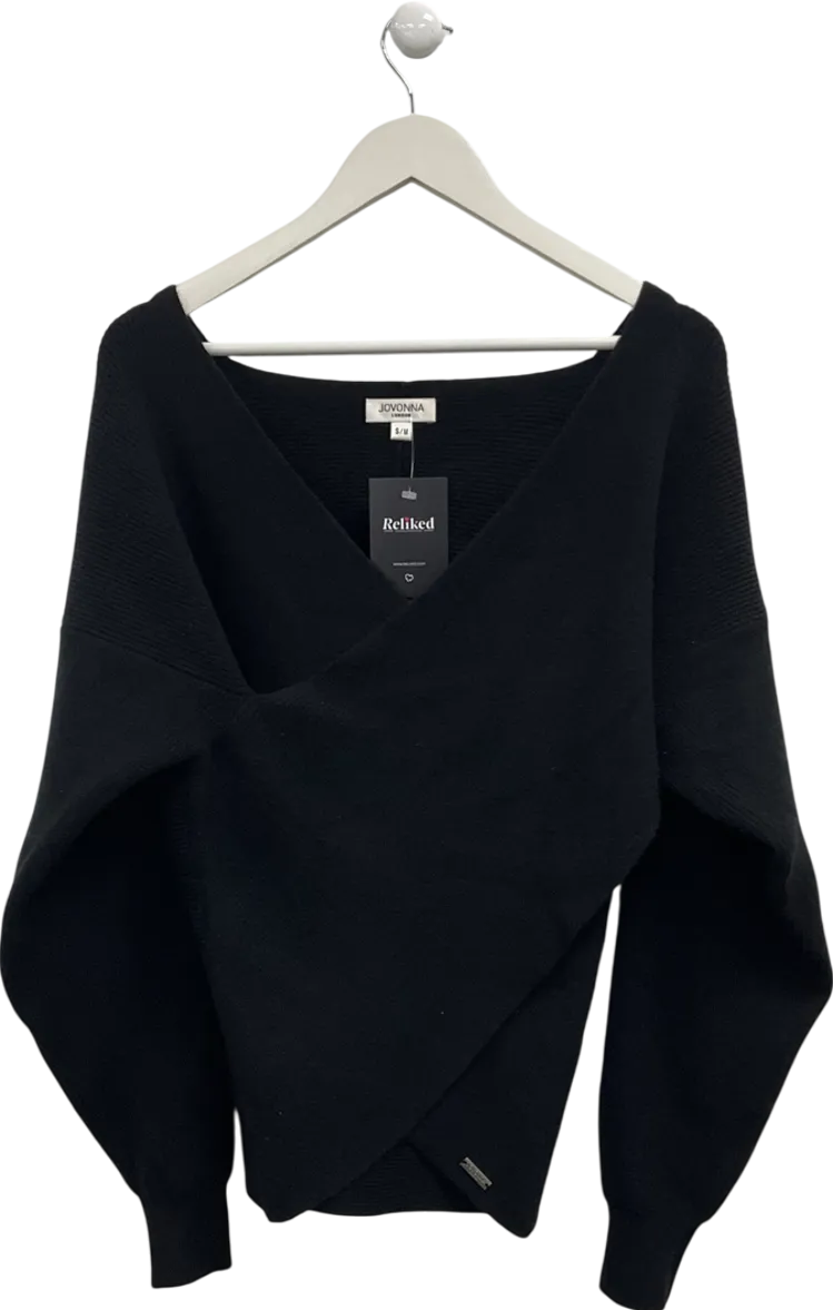 Jovonna London Black Anita Crossover Jumper UK S/M