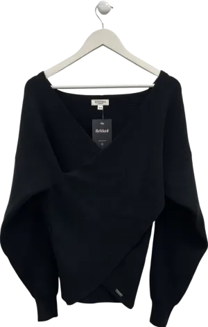Jovonna London Black Anita Crossover Jumper UK S/M