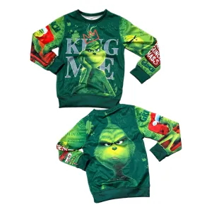 Kids Grinch King me sweater