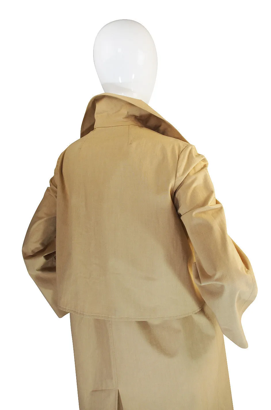 Late 1950s Rare Hermes Coated Cotton Trench Coat