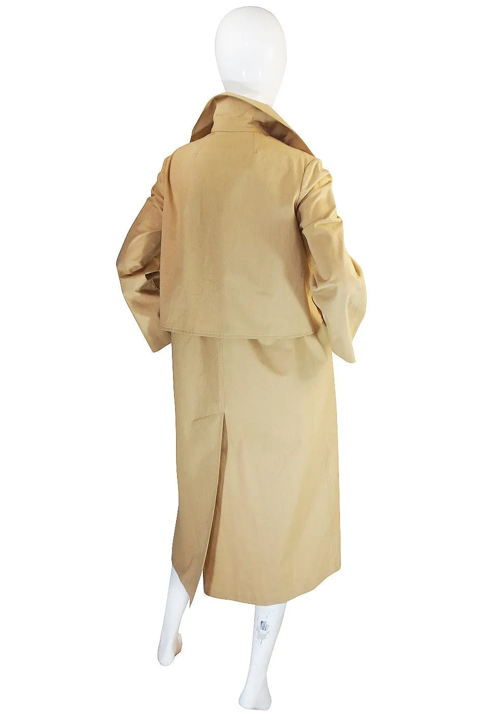 Late 1950s Rare Hermes Coated Cotton Trench Coat