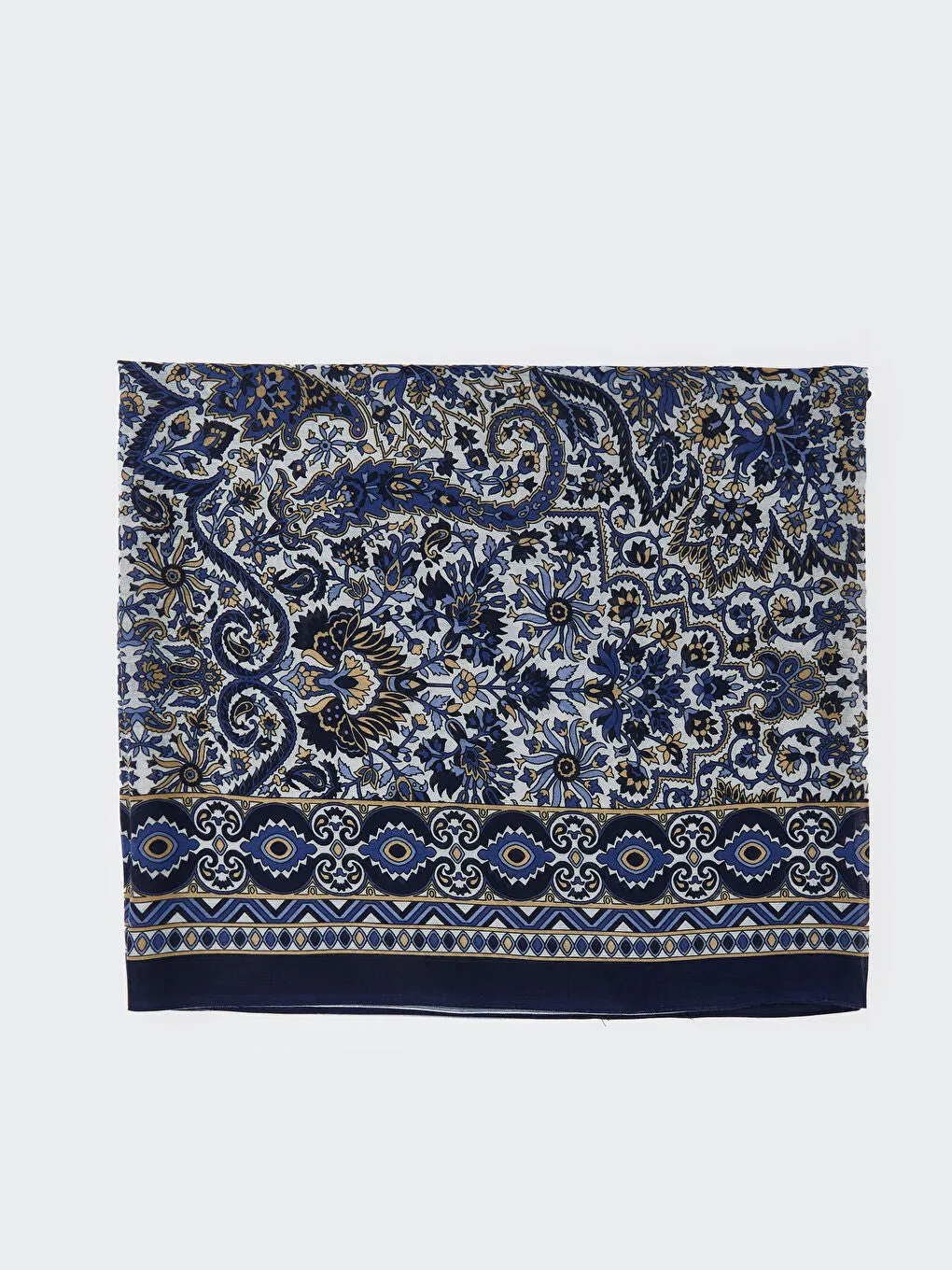 LCW ACCESSORIES Navy Blue Ethnic Patterned Women Shawl
