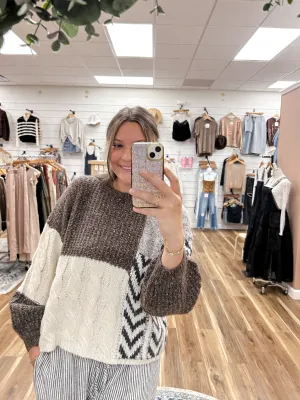 Lettie Brown Back Tie Sweater