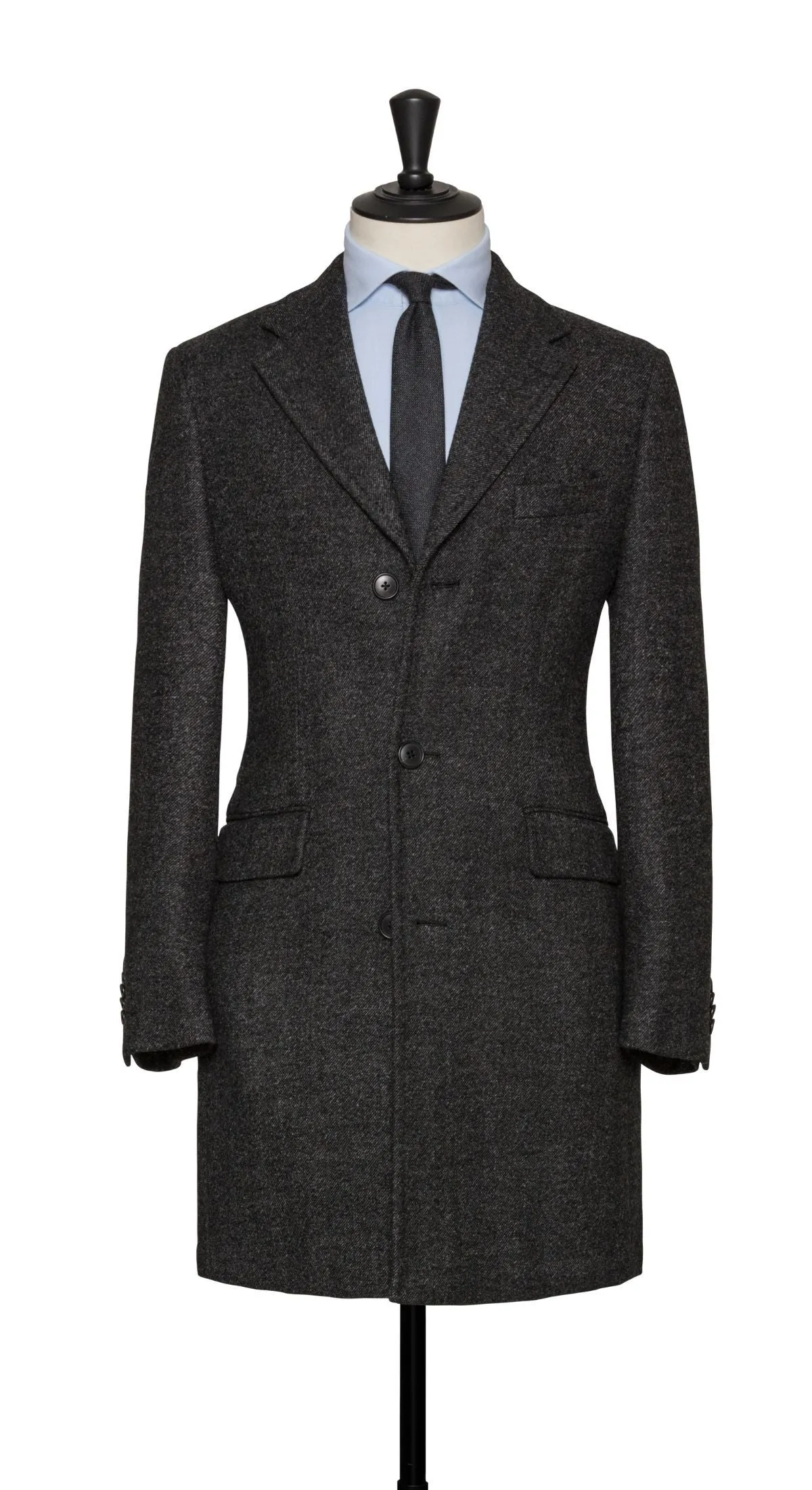 Loro Piana 365 Soft Pure Wool Charcoal Mélange Double Face Twill