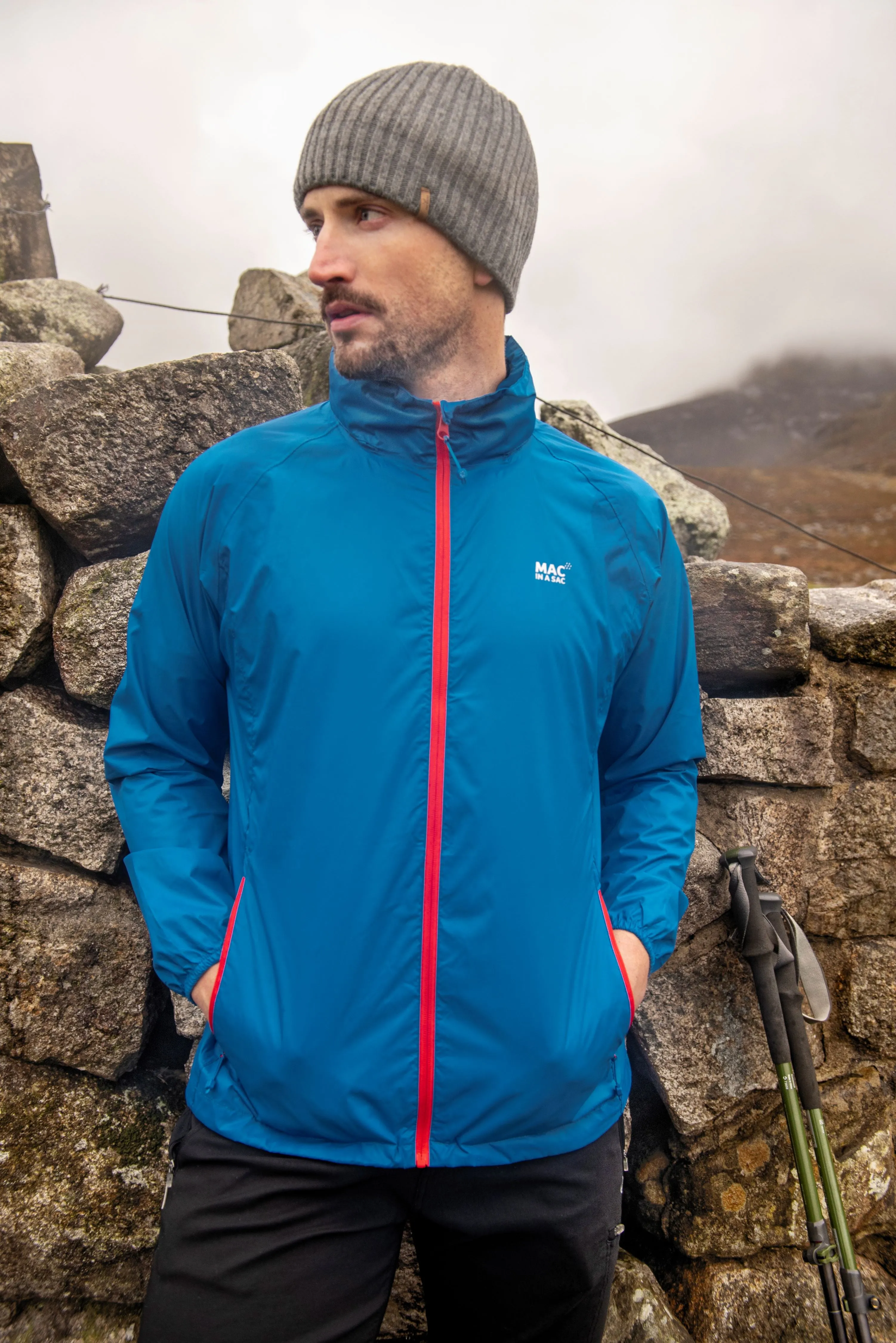 Mac in a Sac Origin Unisex Waterproof Packaway Jacket - Electric Blue