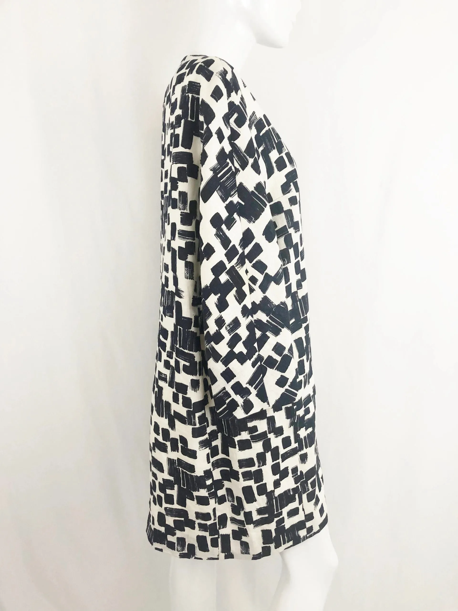 Max Mara Weekend Blue & White Patterned Coat Size 12