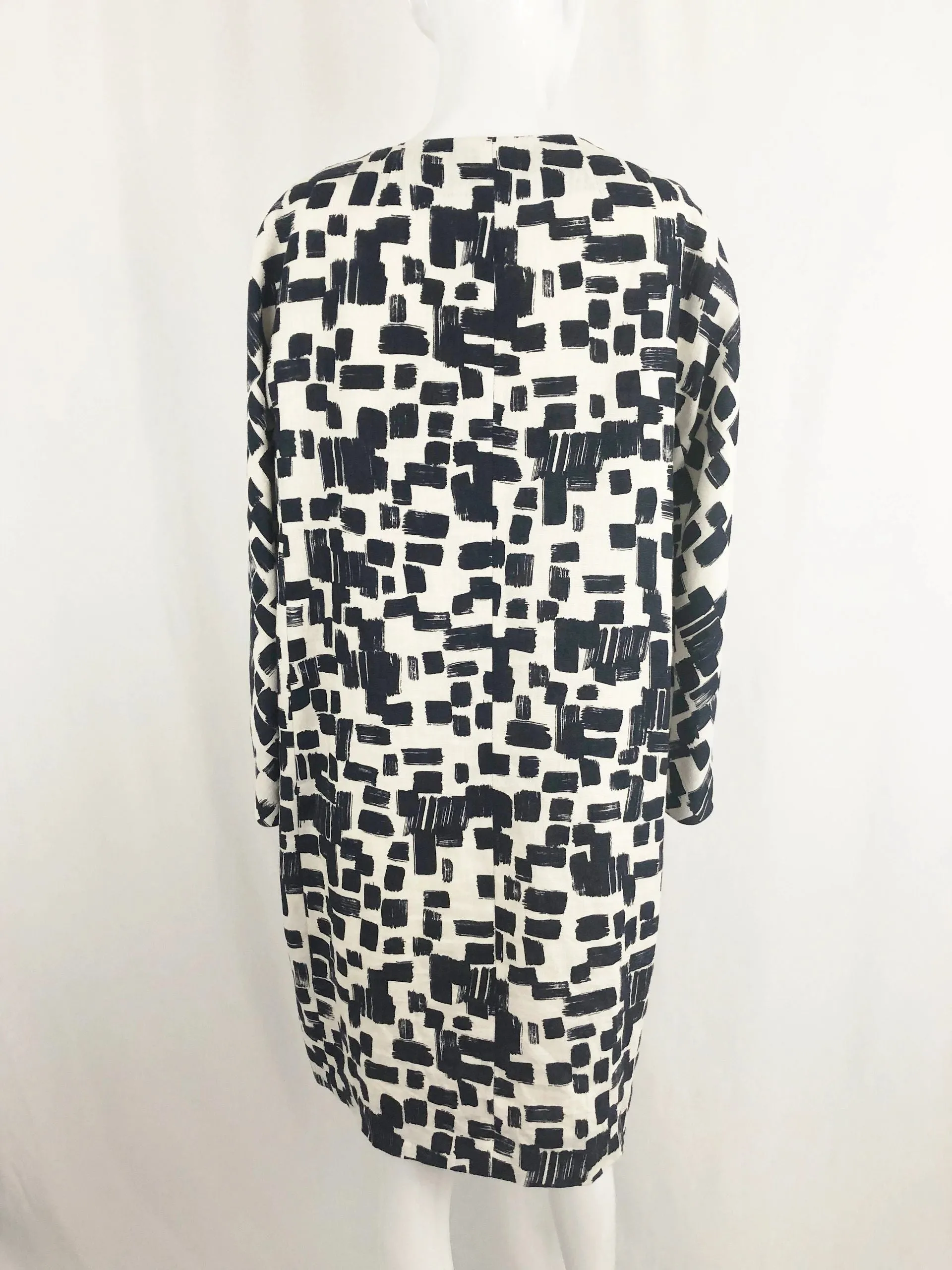 Max Mara Weekend Blue & White Patterned Coat Size 12
