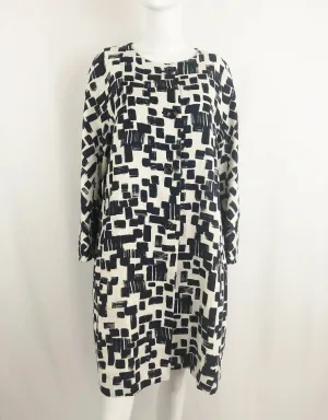 Max Mara Weekend Blue & White Patterned Coat Size 12