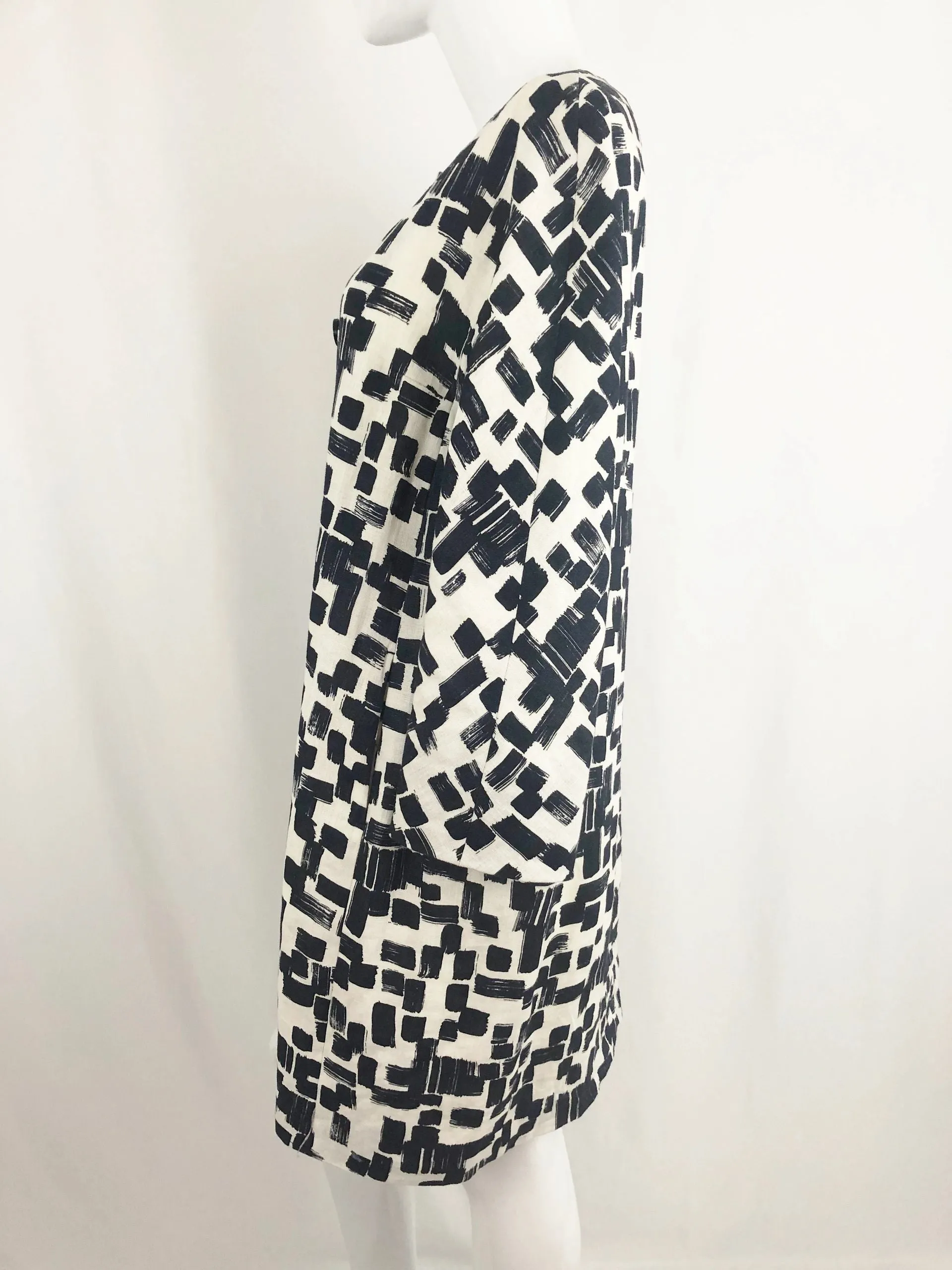 Max Mara Weekend Blue & White Patterned Coat Size 12