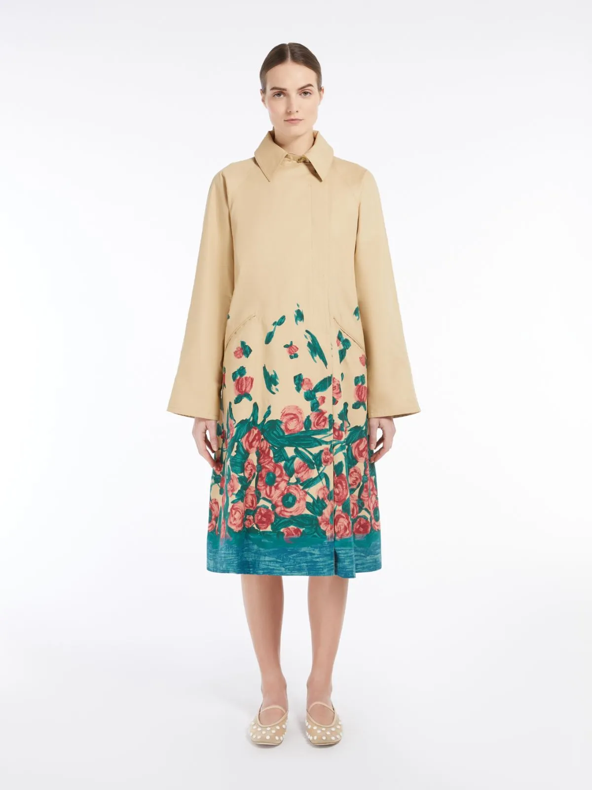 Max Mara Weekend PESCO Water Repellent Cotton Gabardine Trench Coat