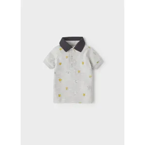 Mayoral Baby Boy Safari Printed Polo Shirt - Grey