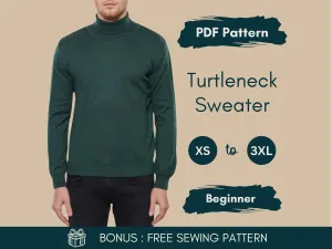 Men Sweatshirt Sewing Pattern | Classic Pullover Sweatshirt | Casual Men’s Top PDF Sewing Pattern | Easy Sewing Men’s Top Sewing Pattern