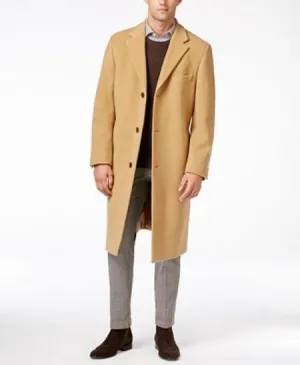 Men'S Dress Coat Designer Brand Blend Overcoat Camel