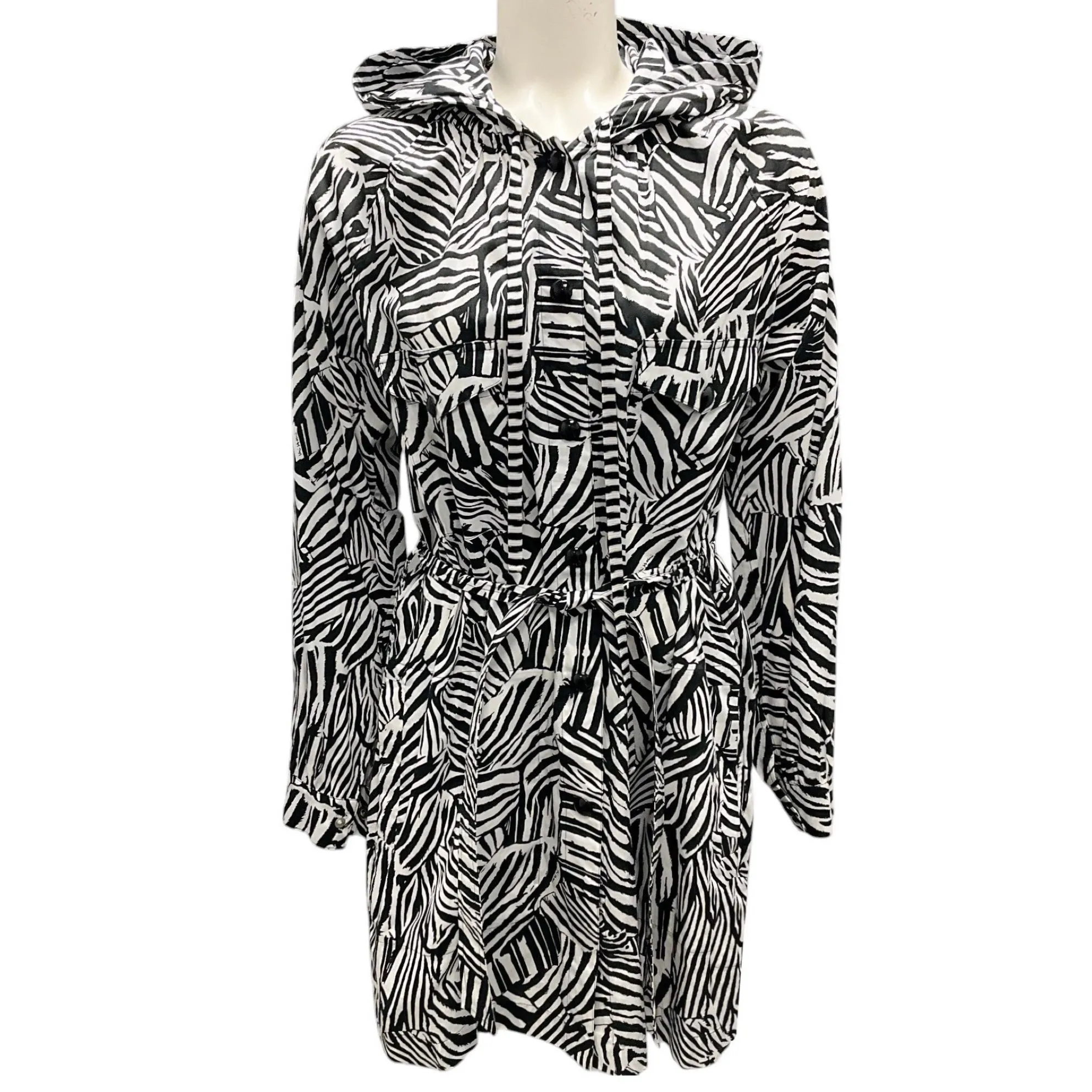 Missoni Black / White Printed Cotton Coat