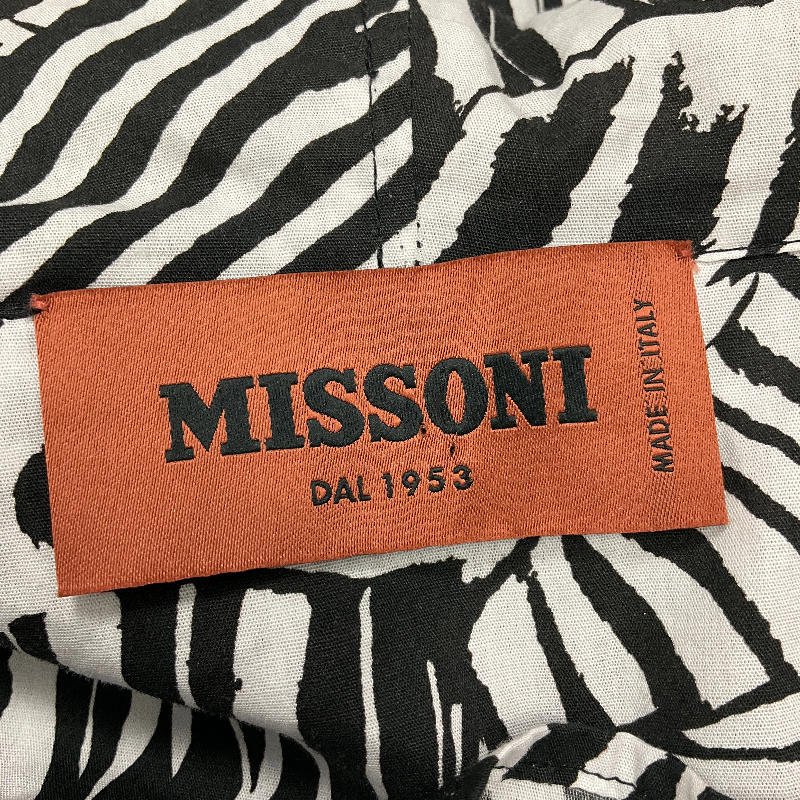 Missoni Black / White Printed Cotton Coat