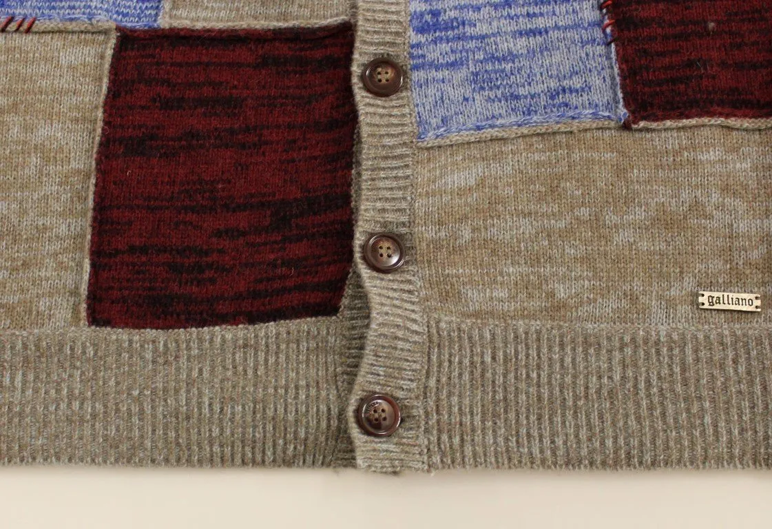 Multicolor wool cardigan sweater