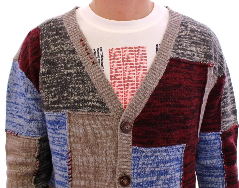 Multicolor wool cardigan sweater