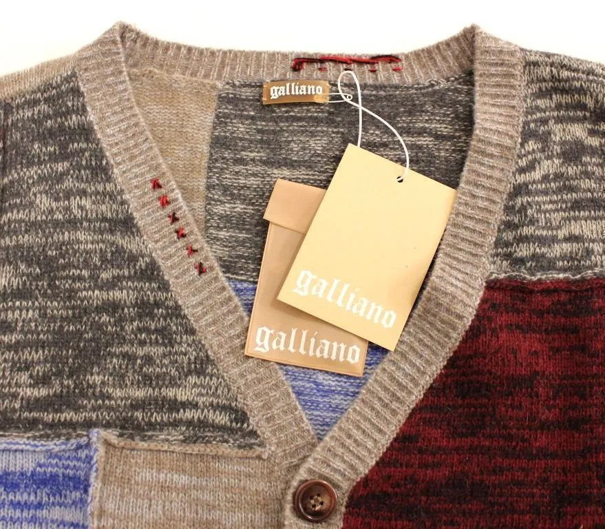 Multicolor wool cardigan sweater