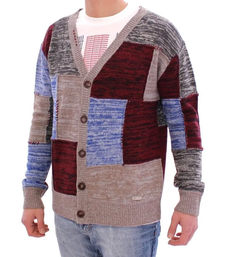 Multicolor wool cardigan sweater