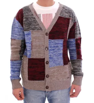 Multicolor wool cardigan sweater