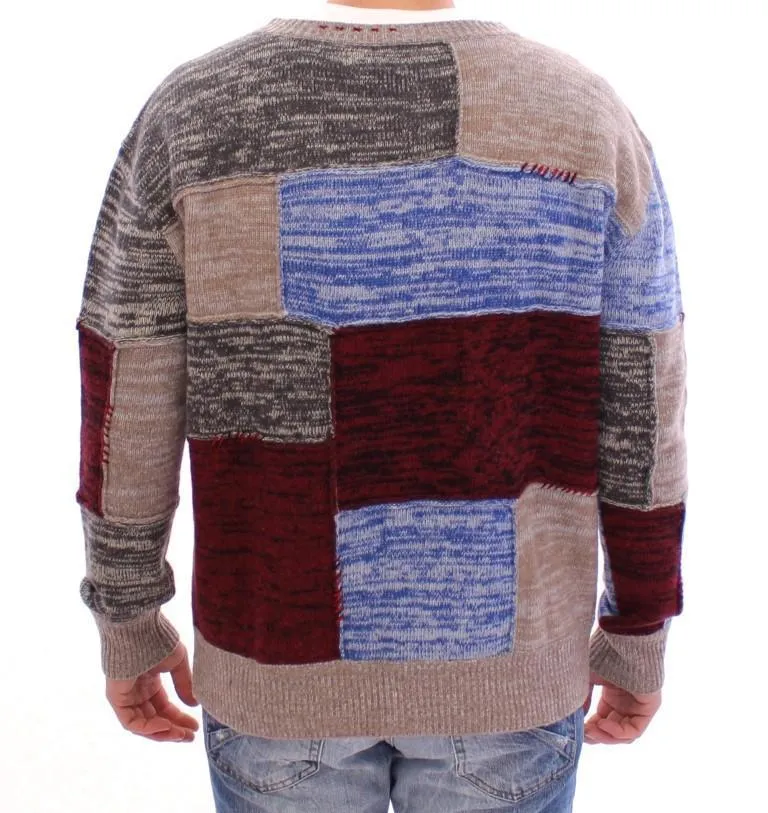 Multicolor wool cardigan sweater