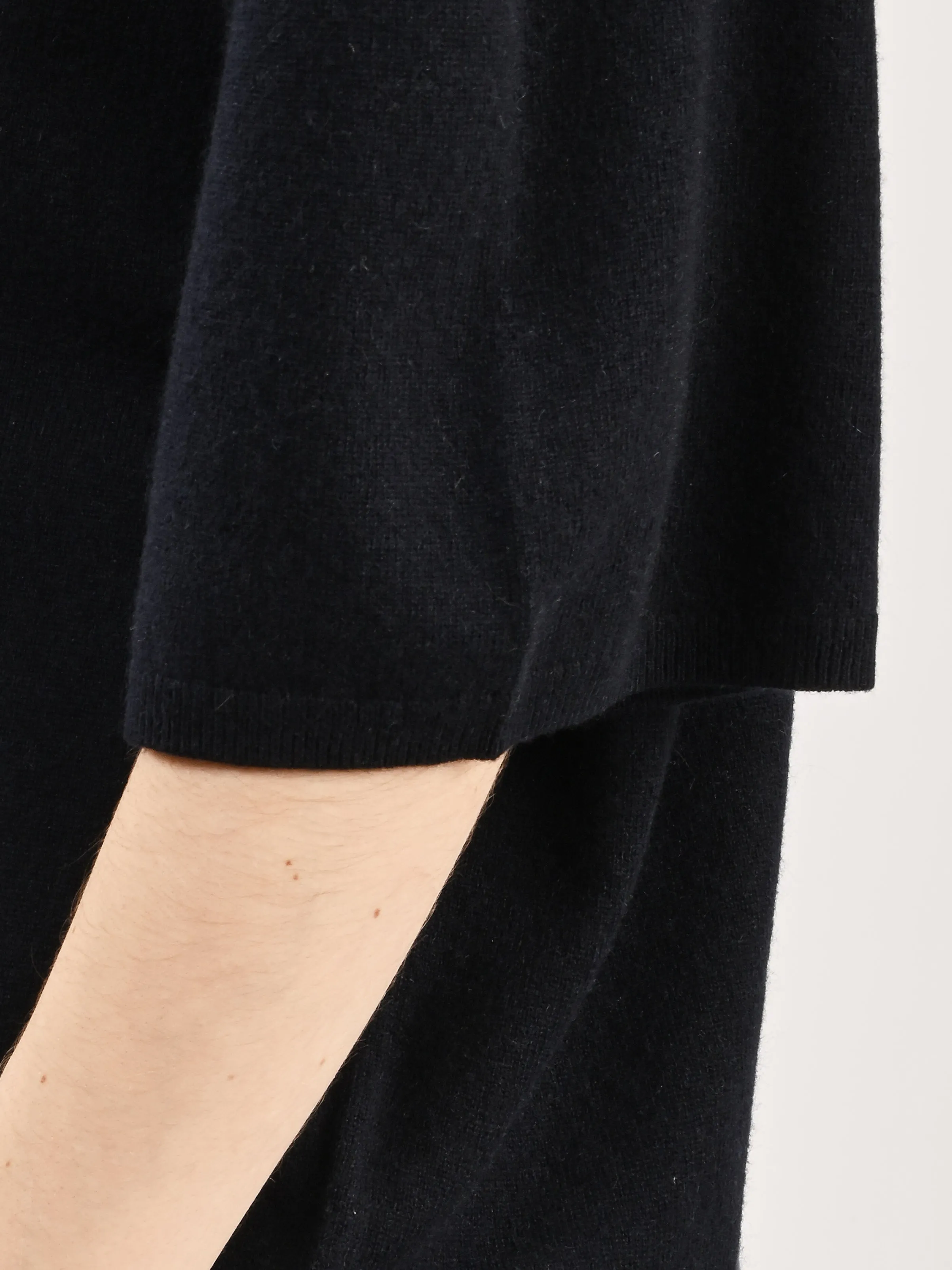 Navy Washable Cashmere  Oversized Easy T