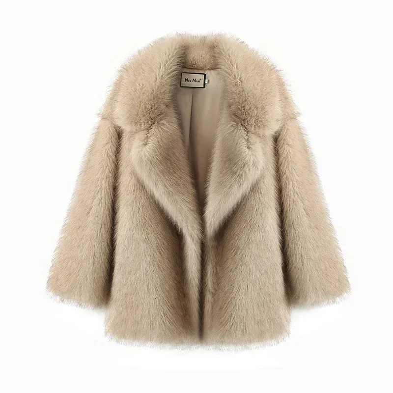 NeoMint Luxe Gradient Faux Fur Coat
