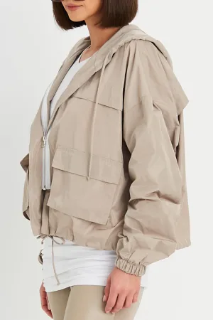 Nylon Cargo Drawstring Jacket