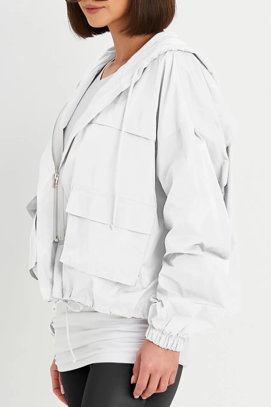 Nylon Cargo Drawstring Jacket