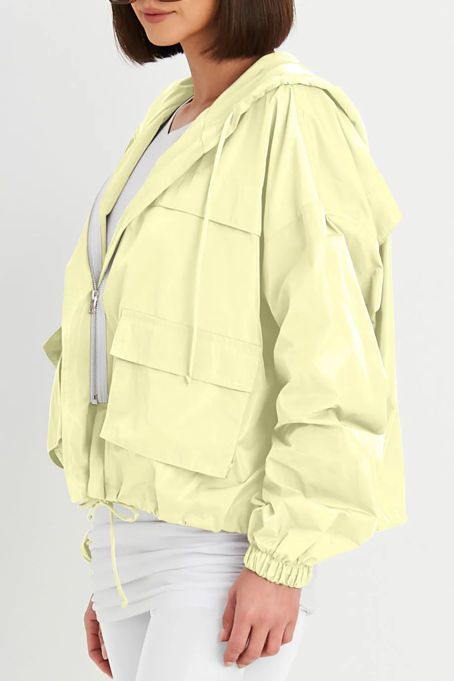 Nylon Cargo Drawstring Jacket