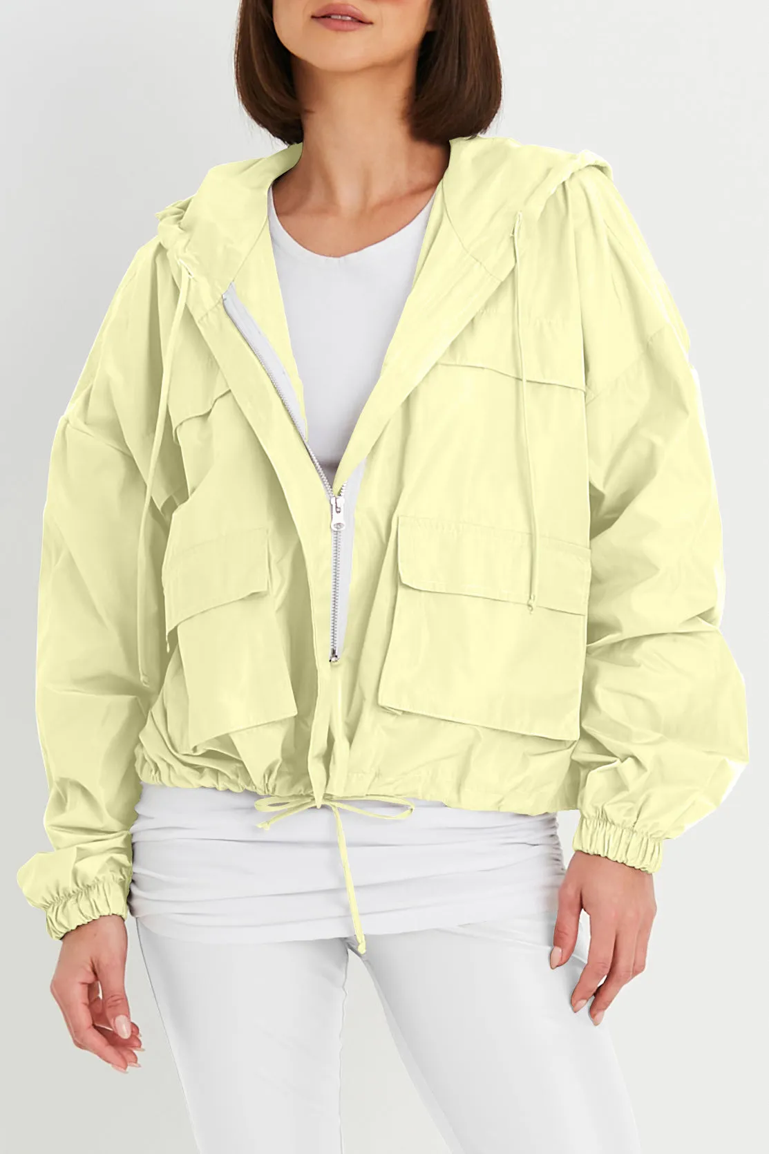 Nylon Cargo Drawstring Jacket