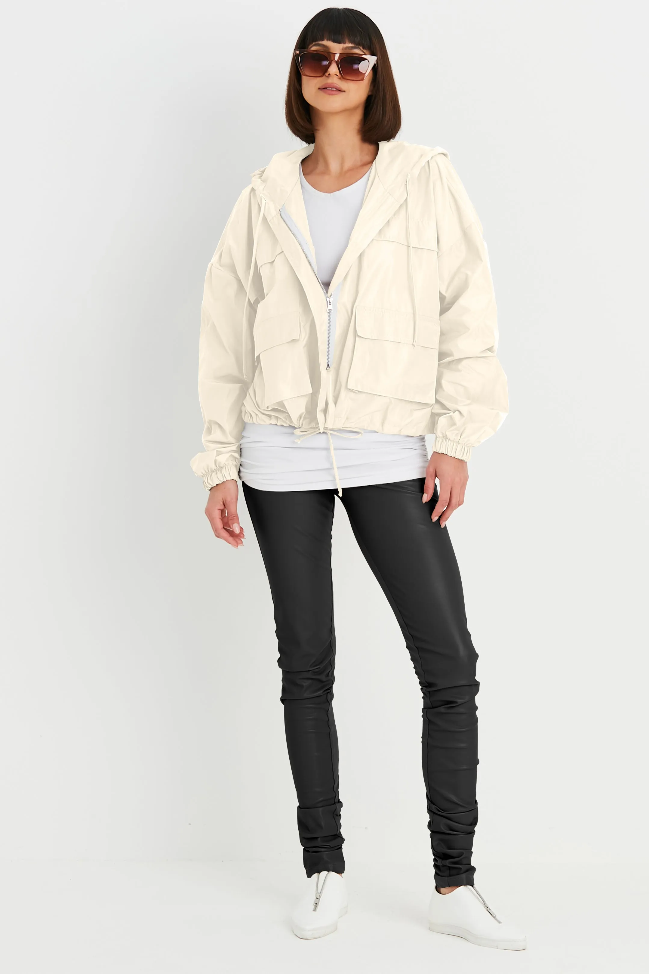 Nylon Cargo Drawstring Jacket
