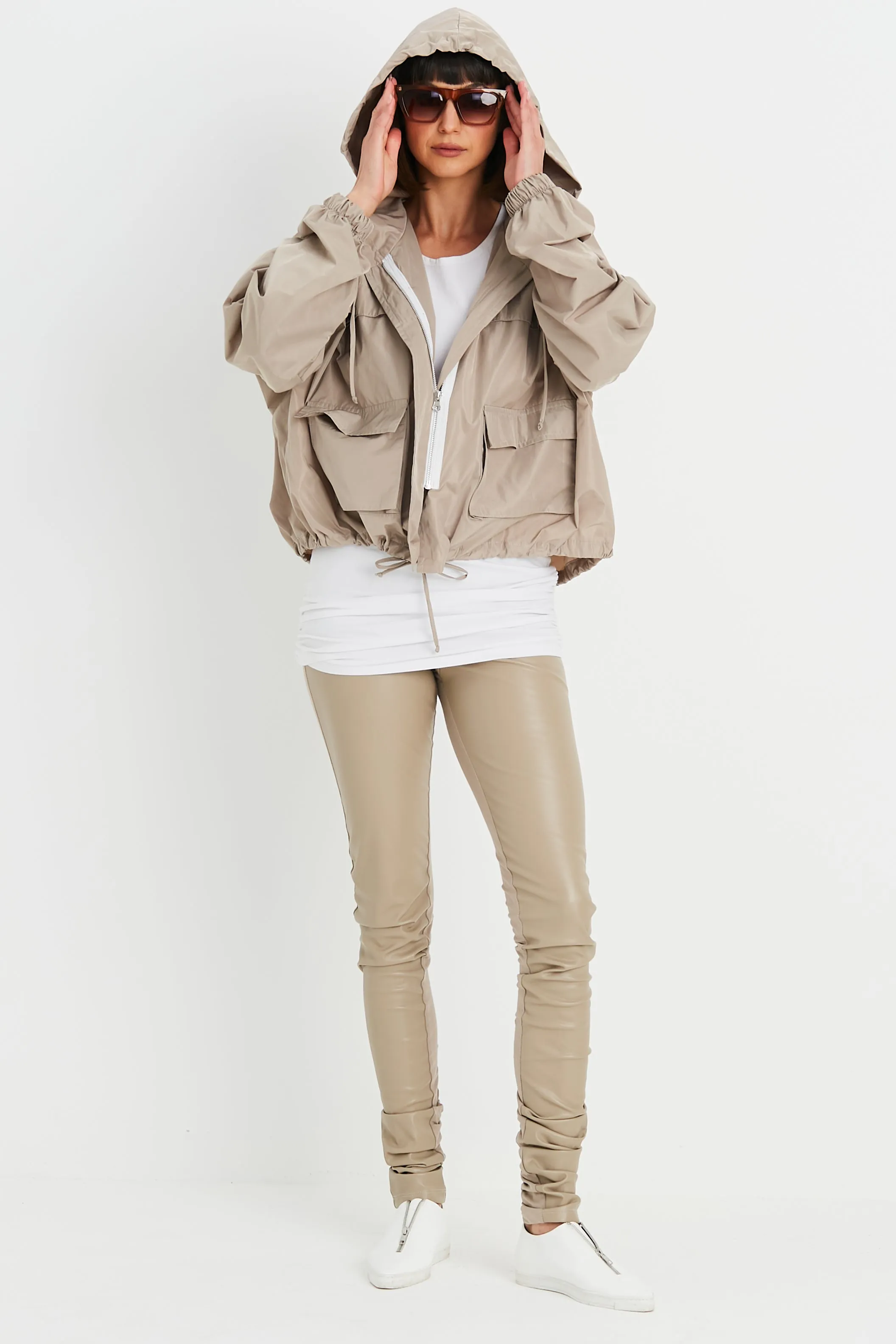 Nylon Cargo Drawstring Jacket