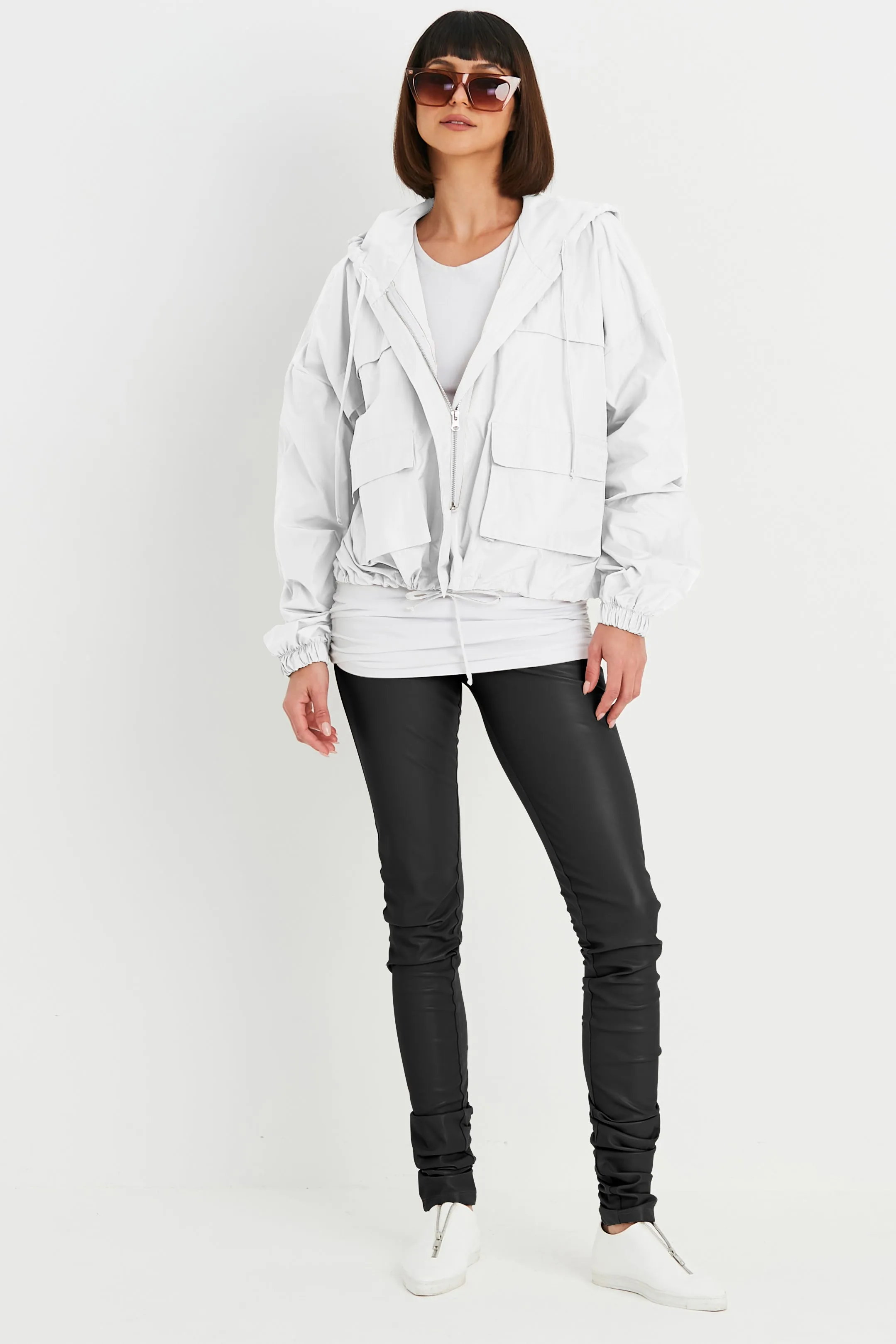 Nylon Cargo Drawstring Jacket