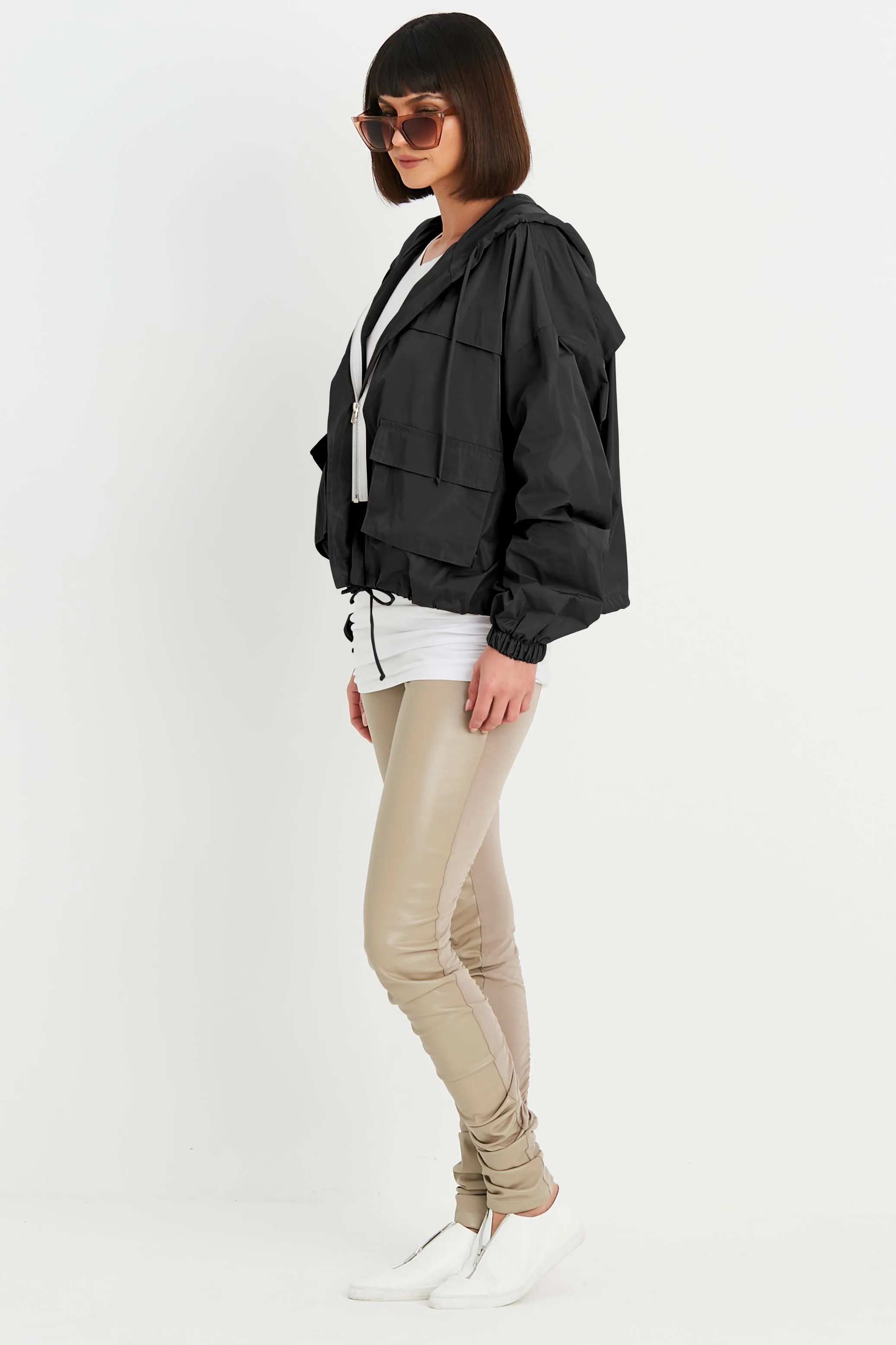 Nylon Cargo Drawstring Jacket