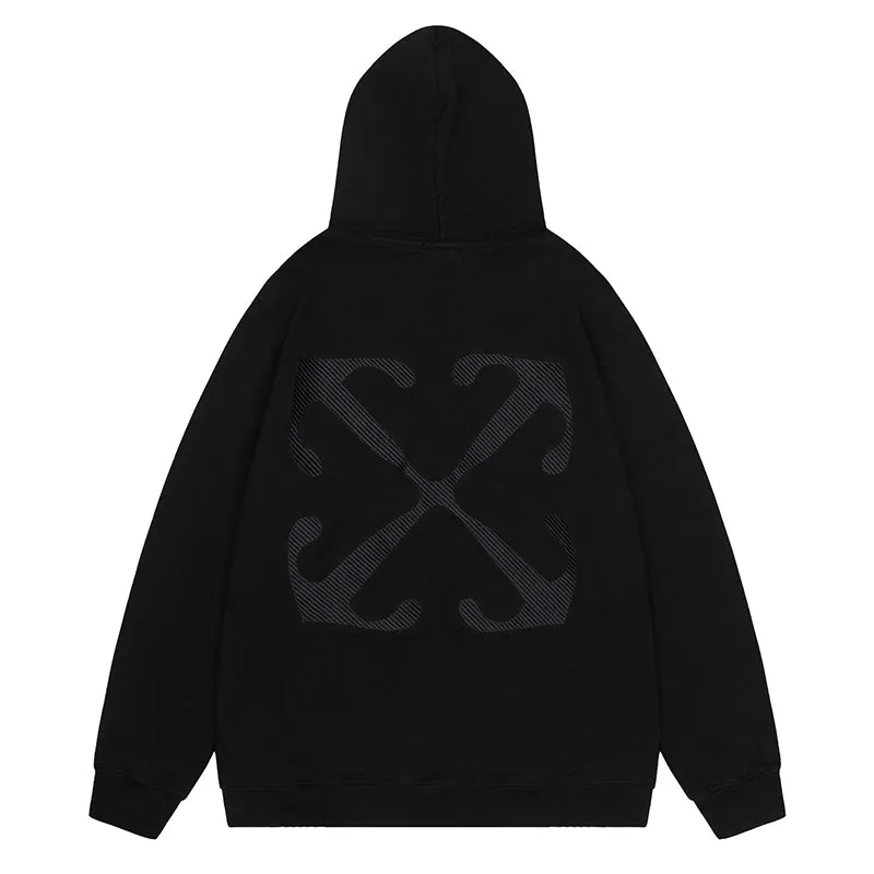Off White Logo Drawstring Hoodie