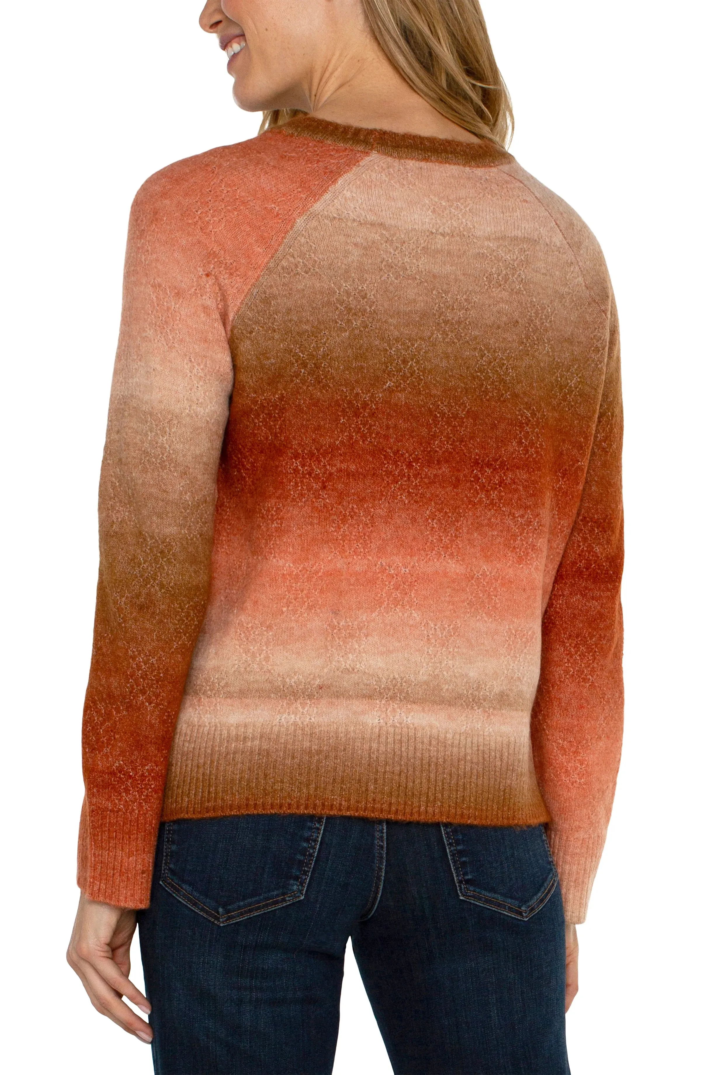Orange Ombre Raglan Sweater
