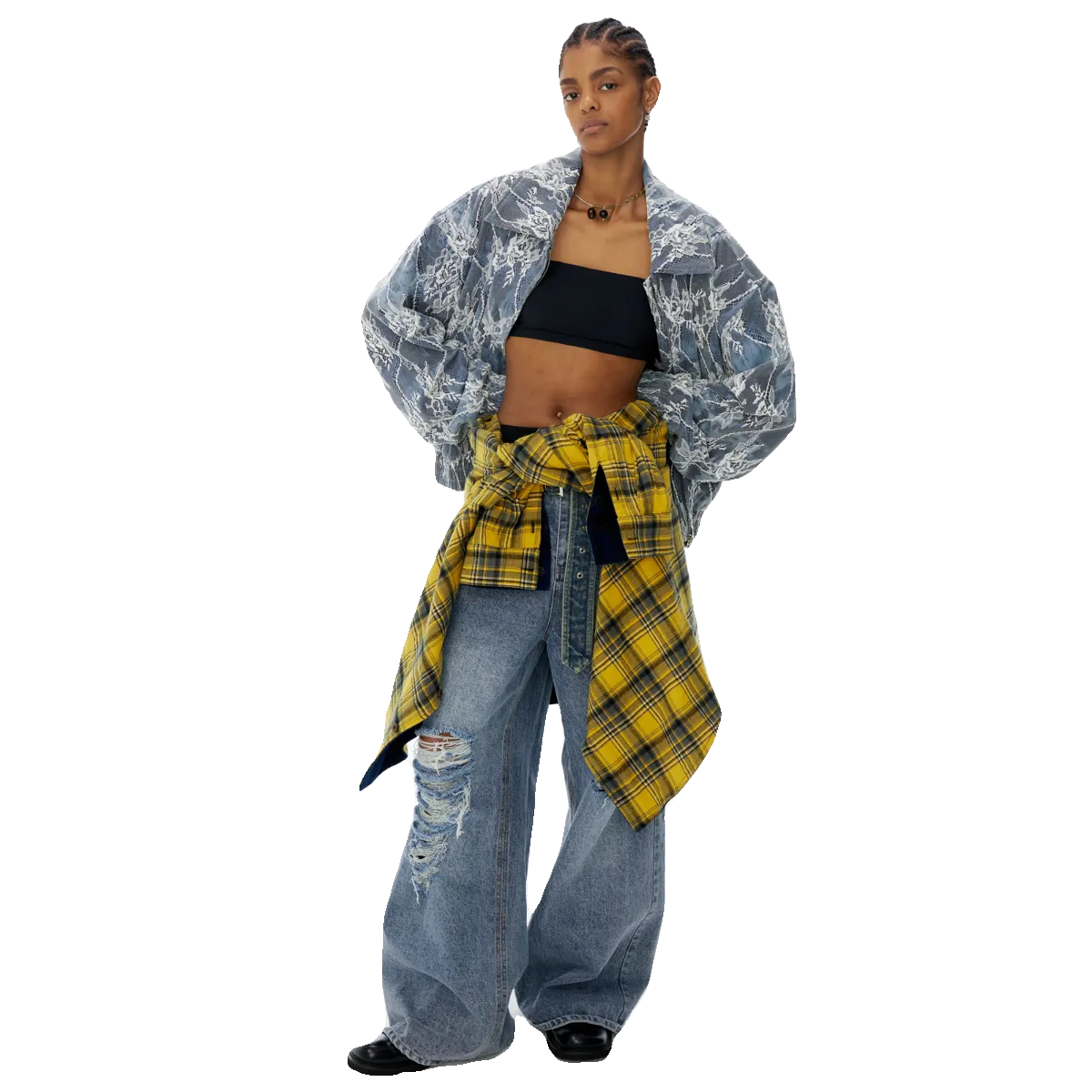 Patterned Denim Jacket