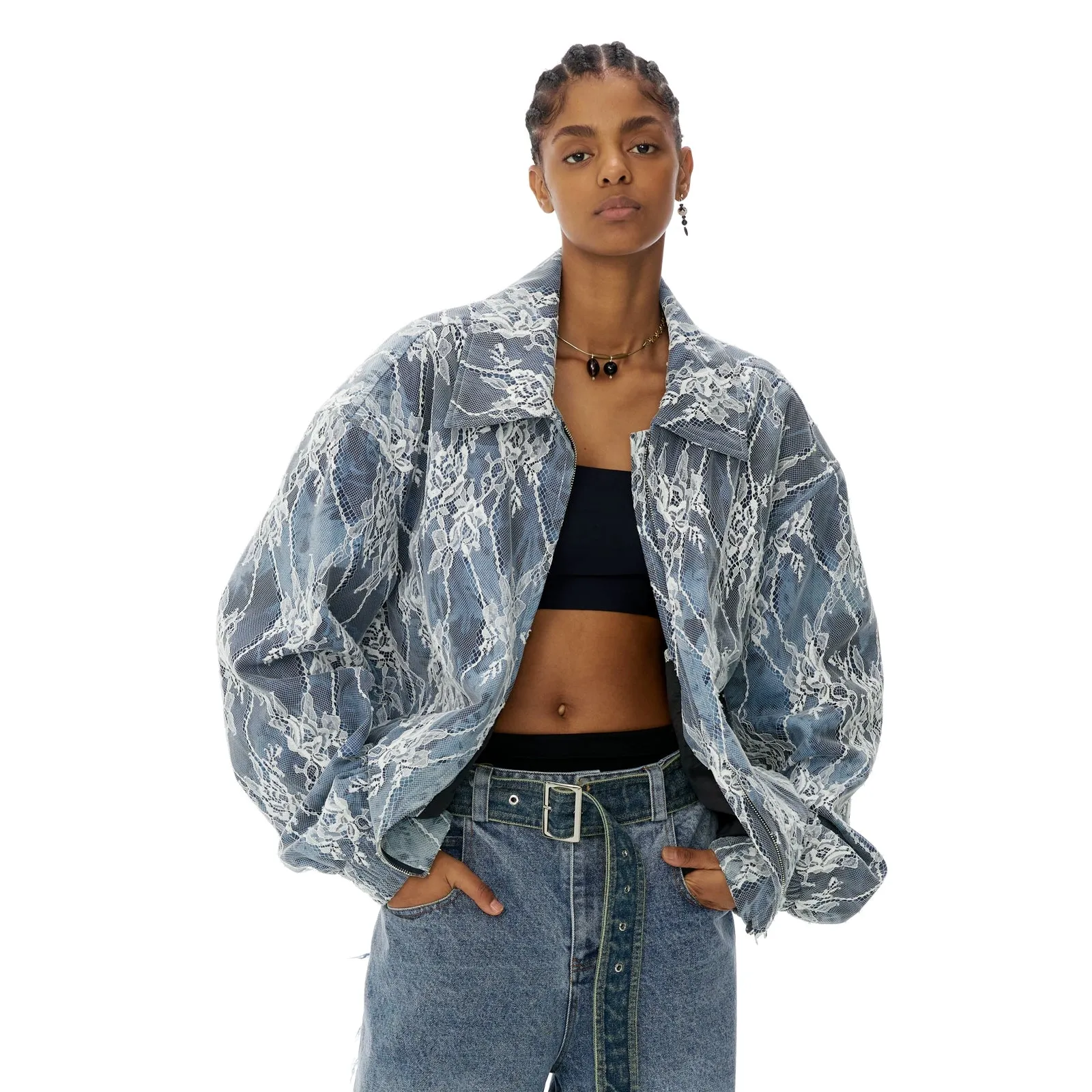 Patterned Denim Jacket