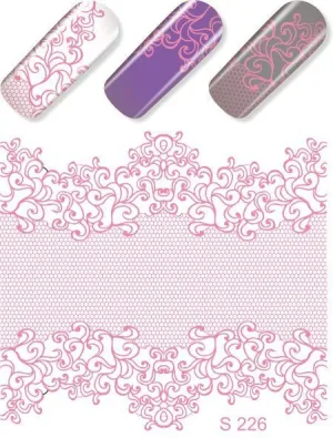 Pink Lace & Net Water Transfer - 226P
