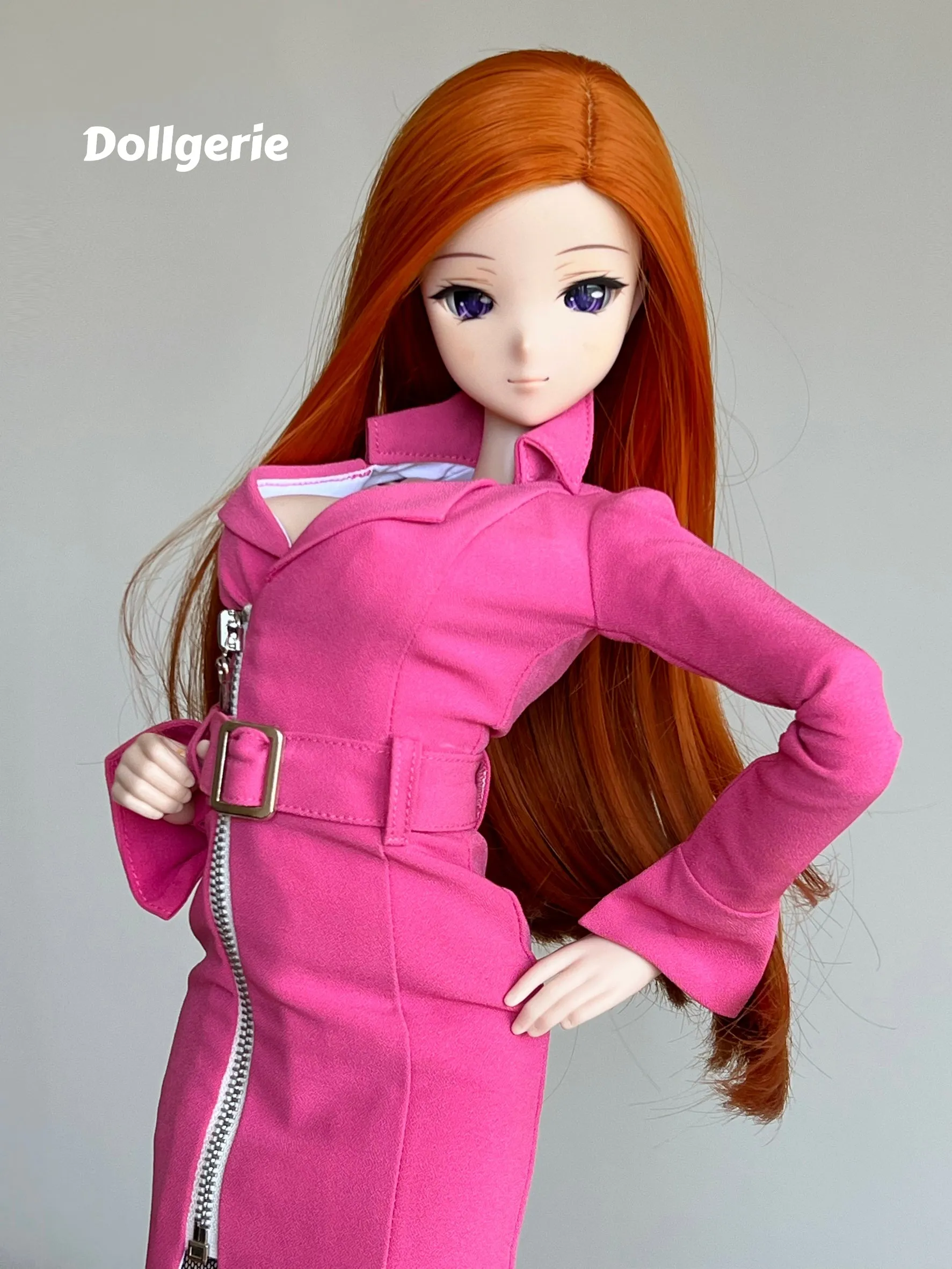 Pink Trench Dress for SmD S-M bust.
